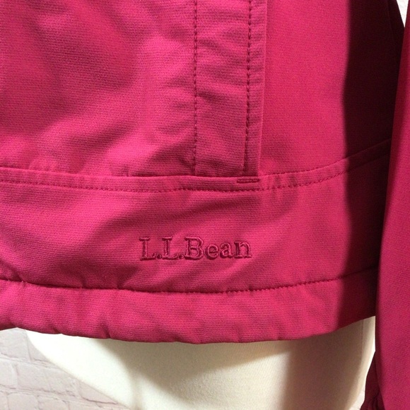 Women’s L.L. Bean Pink & Black Soft Shell Full Zip Jacket - Size Small - Picture 6 of 7